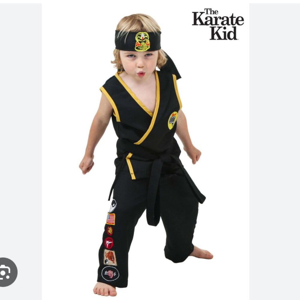 The Karate Kid Cobra Kai Halloween Costume, Toddler Child Size 4T, EUC!